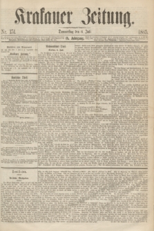 Krakauer Zeitung.Jg.9, Nr. 151 (6 Juli 1865)