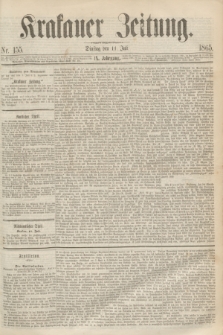 Krakauer Zeitung.Jg.9, Nr. 155 (11 Juli 1865) + dod.