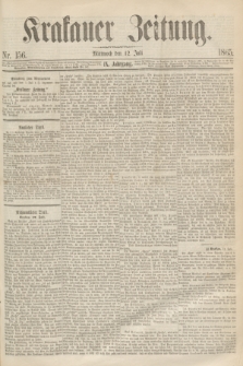 Krakauer Zeitung.Jg.9, Nr. 156 (12 Juli 1865) + dod.