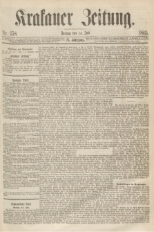 Krakauer Zeitung.Jg.9, Nr. 158 (14 Juli 1865)