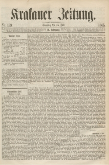 Krakauer Zeitung.Jg.9, Nr. 159 (15 Juli 1865)