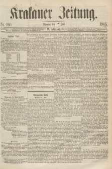 Krakauer Zeitung.Jg.9, Nr. 160 (17 Juli 1865)