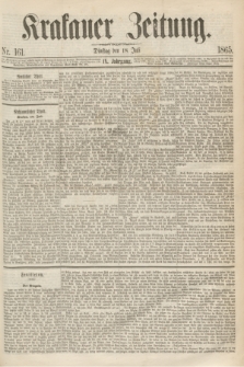 Krakauer Zeitung.Jg.9, Nr. 161 (18 Juli 1865)