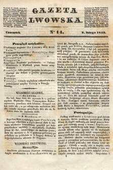 Gazeta Lwowska. 1843, nr 14