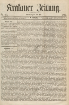 Krakauer Zeitung.Jg.9, Nr. 163 (20 Juli 1865)