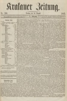 Krakauer Zeitung.Jg.9, Nr. 196 (29 August 1865)