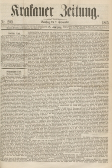 Krakauer Zeitung.Jg.9, Nr. 200 (2 September 1865)
