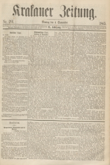 Krakauer Zeitung.Jg.9, Nr. 201 (4 September 1865)