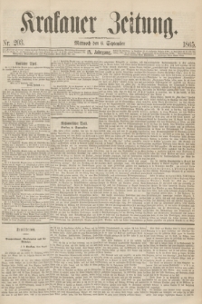 Krakauer Zeitung.Jg.9, Nr. 203 (6 September 1865)