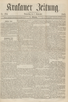 Krakauer Zeitung.Jg.9, Nr. 204 (7 September 1865)