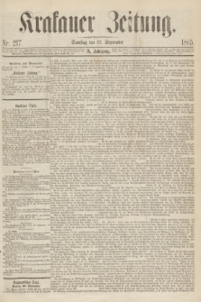 Krakauer Zeitung.Jg.9, Nr. 217 (23 September 1865)