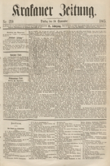 Krakauer Zeitung.Jg.9, Nr. 219 (26 September 1865)