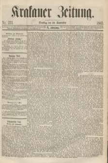 Krakauer Zeitung.Jg.9, Nr. 223 (30 September 1865)