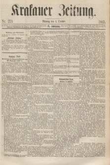 Krakauer Zeitung.Jg.9, Nr. 224 (2 October 1865)