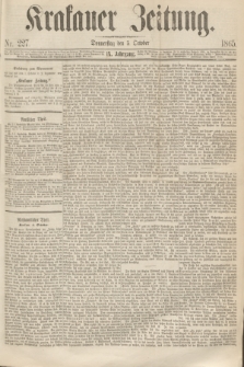 Krakauer Zeitung.Jg.9, Nr. 227 (5 October 1865)