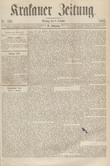 Krakauer Zeitung.Jg.9, Nr. 230 (9 October 1865) + dod.