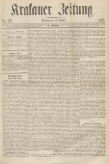 Krakauer Zeitung.Jg.9, Nr. 231 (10 October 1865) + dod.