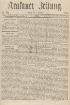 Krakauer Zeitung.Jg.9, Nr. 234 (13 October 1865)