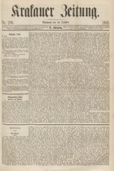 Krakauer Zeitung.Jg.9, Nr. 238 (18 October 1865)