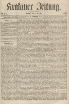 Krakauer Zeitung.Jg.9, Nr. 241 (21 October 1865)
