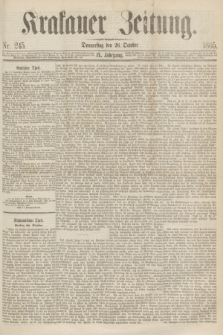 Krakauer Zeitung.Jg.9, Nr 245 (26 Oktober 1865)