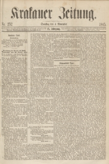 Krakauer Zeitung.Jg.9, Nr. 252 (4 November 1865) + dod.