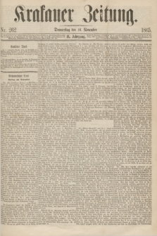 Krakauer Zeitung.Jg.9, Nr. 262 (16 November 1865)