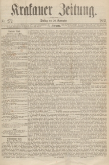 Krakauer Zeitung.Jg.9, Nr. 272 (28 November 1865)