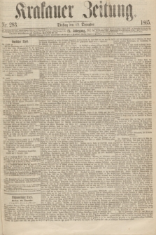 Krakauer Zeitung.Jg.9, Nr. 283 (12 December 1865) + dod.