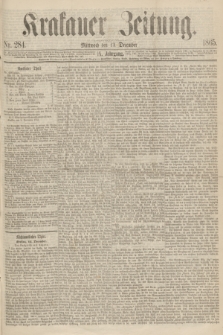 Krakauer Zeitung.Jg.9, Nr. 284 (13 December 1865)