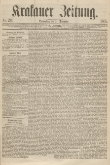 Krakauer Zeitung.Jg.9, Nr. 291 (21 December 1865)