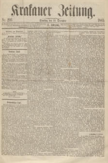 Krakauer Zeitung.Jg.9, Nr. 293 (23 December 1865)