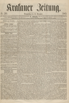 Krakauer Zeitung.Jg.9, Nr. 295 (28 December 1865)