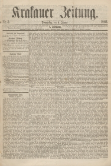 Krakauer Zeitung.Jg.10, Nr. 3 (4 Jänner 1866)