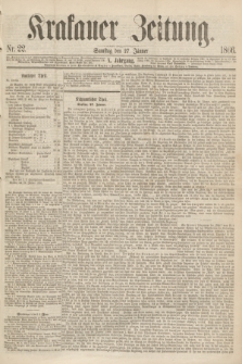 Krakauer Zeitung.Jg.10, Nr. 22 (27 Jänner 1866)