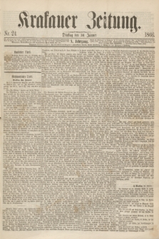 Krakauer Zeitung.Jg.10, Nr. 24 (30 Jänner 1866)