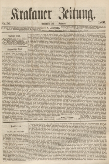 Krakauer Zeitung.Jg.10, Nr. 30 (7 Februar 1866)