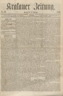 Krakauer Zeitung.Jg.10, Nr. 38 (16 Februar 1866) + dod.