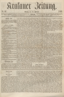 Krakauer Zeitung.Jg.10, Nr. 46 (26 Februar 1866)