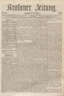Krakauer Zeitung.Jg.10, Nr. 48 (28 Februar 1866)