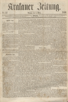 Krakauer Zeitung.Jg.10, Nr. 52 (5 März 1866)