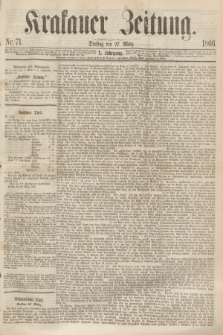 Krakauer Zeitung.Jg.10, Nr. 71 (27 März 1866)