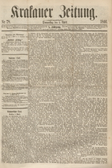 Krakauer Zeitung.Jg.10, Nr. 78 (5 April 1866)