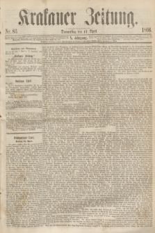 Krakauer Zeitung.Jg.10, Nr. 83 (12 April 1866)