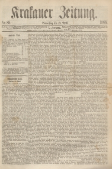 Krakauer Zeitung.Jg.10, Nr. 89 (19 April 1866)