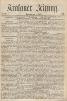 Krakauer Zeitung.Jg.10, Nr. 95 (26 April 1866)