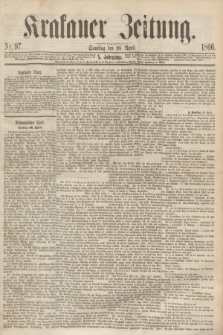 Krakauer Zeitung.Jg.10, Nr. 97 (28 April 1866)