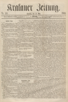 Krakauer Zeitung.Jg.10, Nr. 113 (19 Mai 1866)