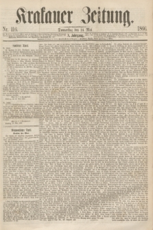 Krakauer Zeitung.Jg.10, Nr. 116 (24 Mai 1866)