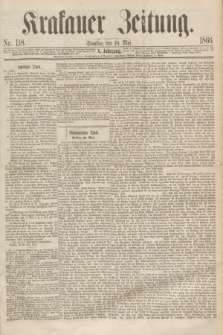 Krakauer Zeitung.Jg.10, Nr. 118 (26 Mai 1866)